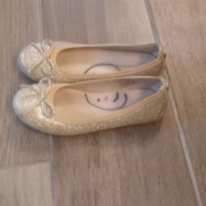 Big girl gold flats